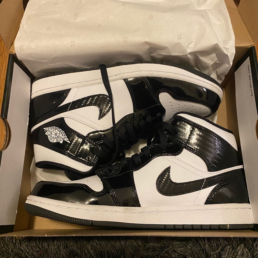 Black & white jordan 1s